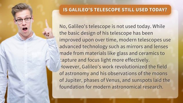 Is Galileo's telescope still used today? смотреть онлайн