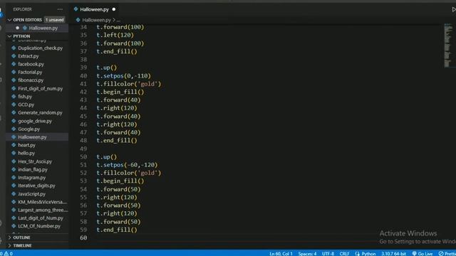 Draw Halloween? |Full python Code || Python Turtle смотреть онлайн