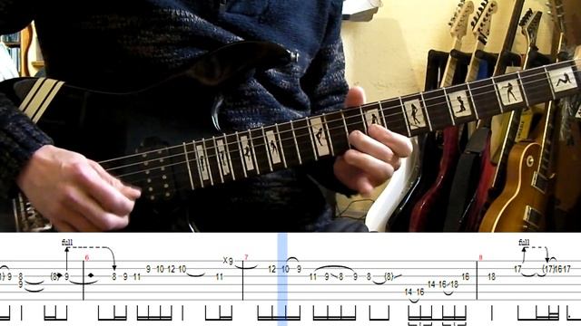 Skid Row - 18 And Life guitar solo lesson (with tablatures and backing tracks) смотреть онлайн