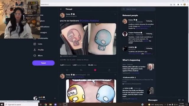 Valkyrae talking about Emma & Corpse’s matching tattoos смотреть онлайн