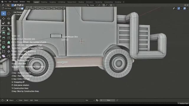 Military Car Speed Modeling - Grid Modeler (blender addon) смотреть онлайн