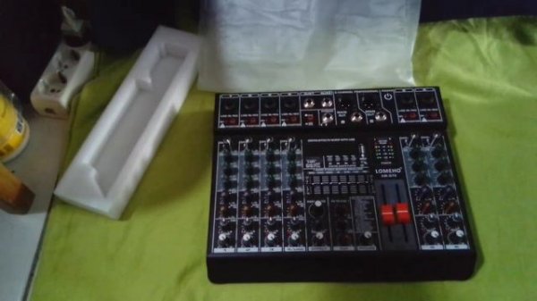 Short review of LOMEHO AM-GT6, 6 Channel Sound Mixer/Audio Mixing Console with 99 Effects, 7 Band E