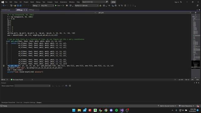 3D Triple Pendulum Simulation in Python смотреть онлайн