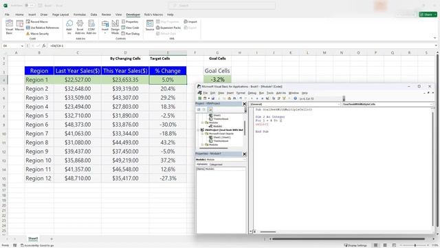 Goal Seek With Multiple Cells Using Excel VBA смотреть онлайн