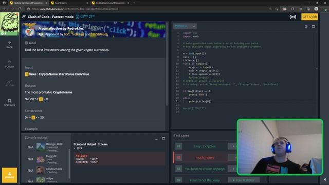CodinGame Code Clash 3/7! Session 4! смотреть онлайн
