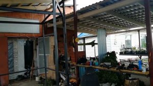 дачный туалет из профильной трубы и профнастила