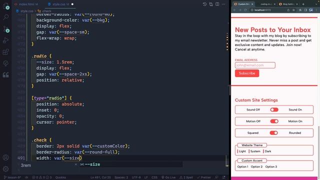 Custom Site Theme Picker Tutorial #9 - Radio Button CSS смотреть онлайн
