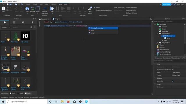 How to Make a Click to Teleport in Roblox Studio смотреть онлайн