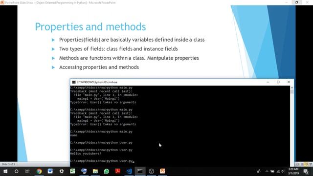 Python Object Oriented Programming: Properties and methods смотреть онлайн