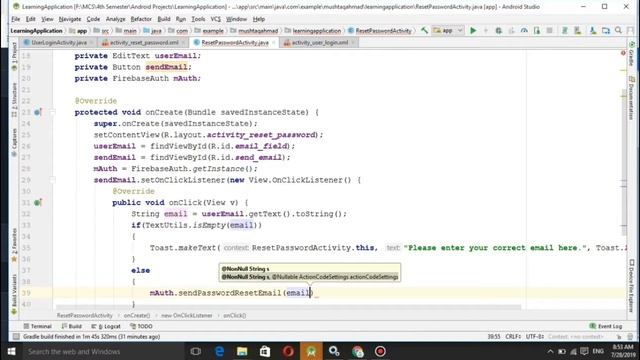 Android Firebase Forgot Password (Firebase reset password) tutorial смотреть онлайн
