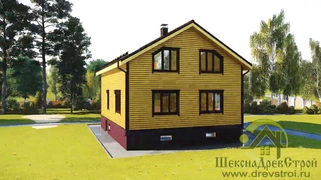 Видео облет дома по проекту Б -45 ШекснаДревСтрой смотреть онлайн