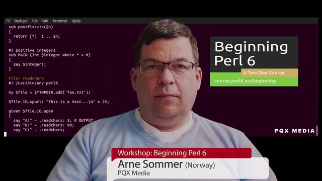 PerlCon announcement. Arne Sommer. 2-day course "Beginning Perl 6" смотреть онлайн