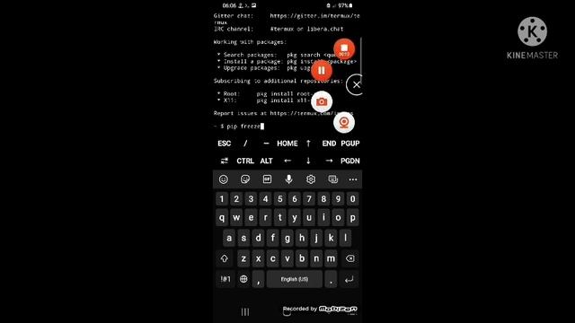 run python commands on termux(show libraries) смотреть онлайн