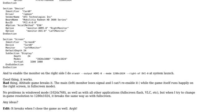 Unix & Linux: Fullscreen game messes with my xrandr dual-monitor setup смотреть онлайн