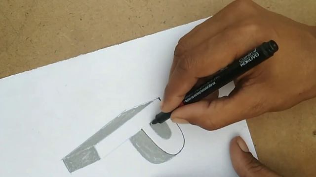 How to draw 3d letter P, capital letter P смотреть онлайн