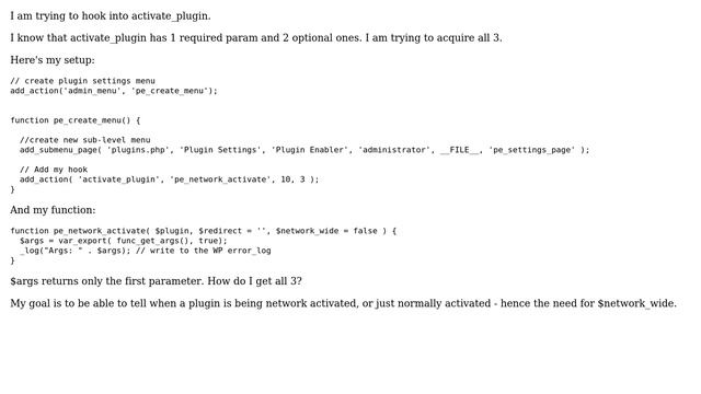 Wordpress: How to get all of the activate_plugin action parameters? (2 Solutions!!) смотреть онлайн