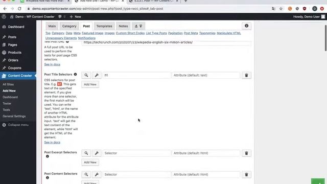 Using CSS Selectors in WP Content Crawler смотреть онлайн