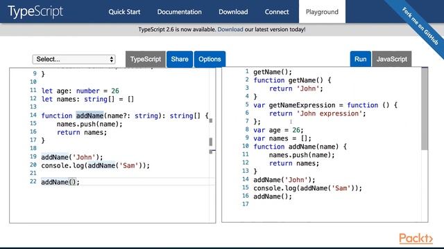Learning TypeScript Fundamentals : Up and Running with Functions | packtpub.com смотреть онлайн