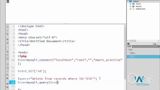 Delete Data From MySQL PHP Urdu | Crud in PHP Urdu / Hindi смотреть онлайн