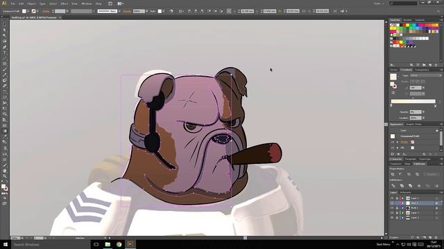 Gradient Shading and Inking in Illustrator Tutorial смотреть онлайн