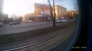 Трамвай 14- "Метро Октябрьская"-"Метро Университет" часть 4