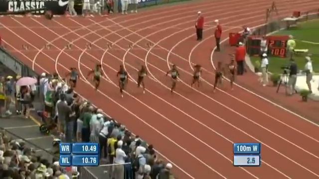 Carmelita Jeter in Eugene 10.70 смотреть онлайн