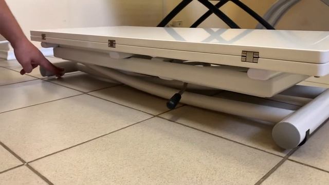 Стол трансформер B 2495 белый лак глянец смотреть онлайн