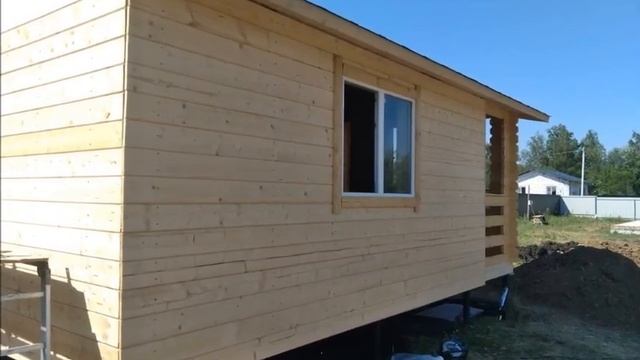 Каркасная Баня 6x6 с верандой смотреть онлайн
