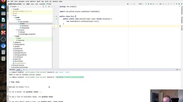 Creating Vaadin App from scratch, using Vaadin Boot and Gradle: Part 2 смотреть онлайн
