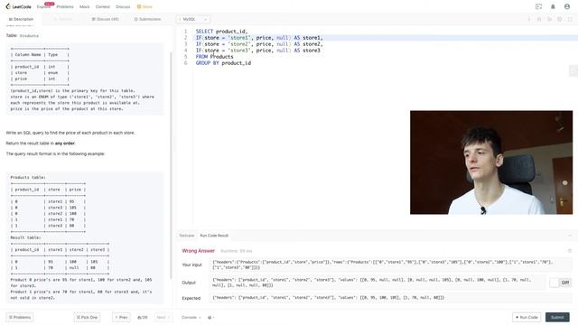 LeetCode 1777: Product's Price for Each Store [SQL] смотреть онлайн