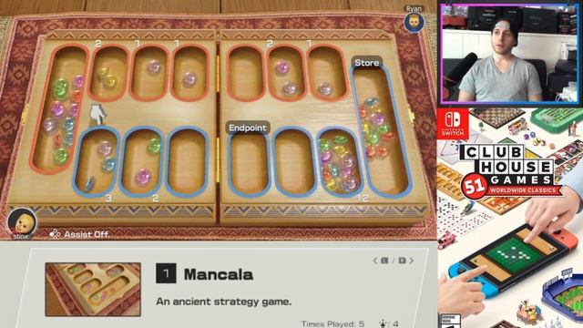 Mancala | Online Multiplayer - Clubhouse Games: 51 Worldwide Classics for Nintendo Switch смотреть онлайн