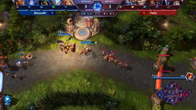 HGC 2018 KR – Phase 1 Week 6 - Team BlossoM vs. Feliz - Game 3 смотреть онлайн