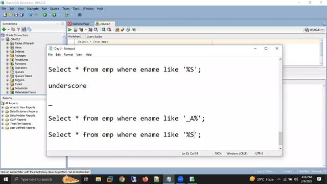 Oracle SQL Day 3 Batch 117 смотреть онлайн