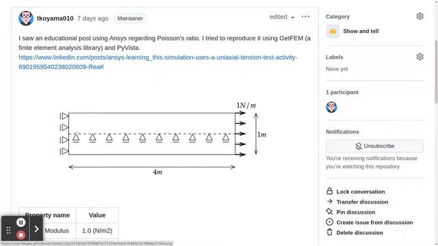 Visualization of Poisson's ratio paraster by finite element method using GetFEM and PyVista смотреть онлайн