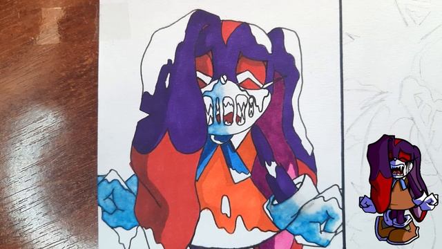 Drawing FRIDAY NIGHT FUNKIN' - Sonic.EXE In Pibby Mod Style (fnf Mod)