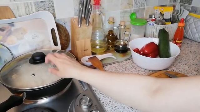 Идея для ужина или обеда. Тяхан ( булгур) с курицей. смотреть онлайн