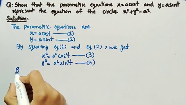 Show that parametric equations x=acost and y=asin | Equations | Functions | Circle | Pythagoras Mat смотреть онлайн