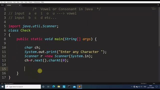 Java program to check Character is Vowel or Consonant | Learn Coding смотреть онлайн