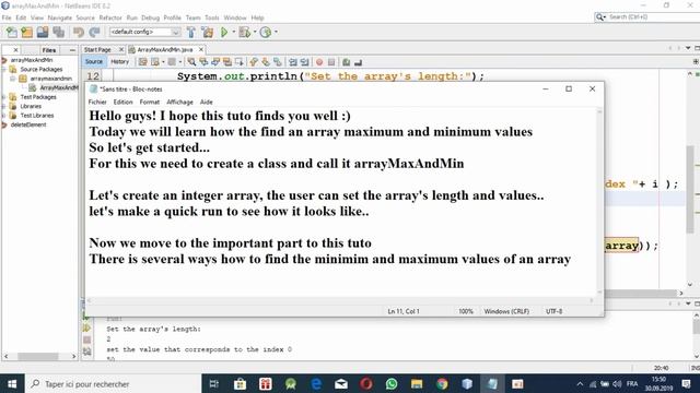 Java Tutorial | How to find maximum and minimum values of an array смотреть онлайн