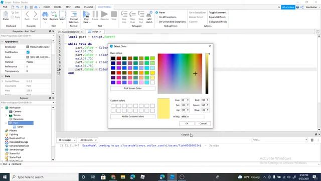 How to make a brick that changes colors! Roblox Studio 2021 смотреть онлайн