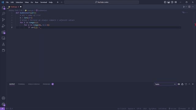 Popular job interview question: Bubble Sort in #Python Step by Step смотреть онлайн