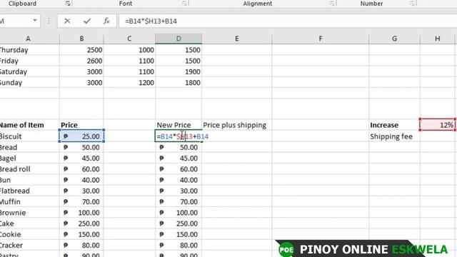 7. Relative and Absolute cell references (Excel Tagalog tutorials) смотреть онлайн