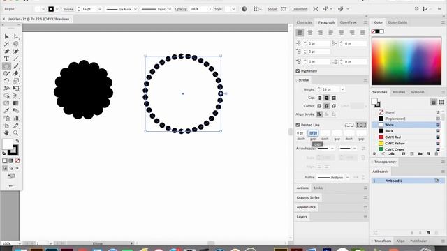How to Make a Round Scalloped Edge in Adobe Illustrator смотреть онлайн