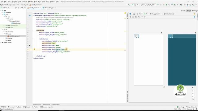 Radio button in android studio | Radio group in android #11 смотреть онлайн