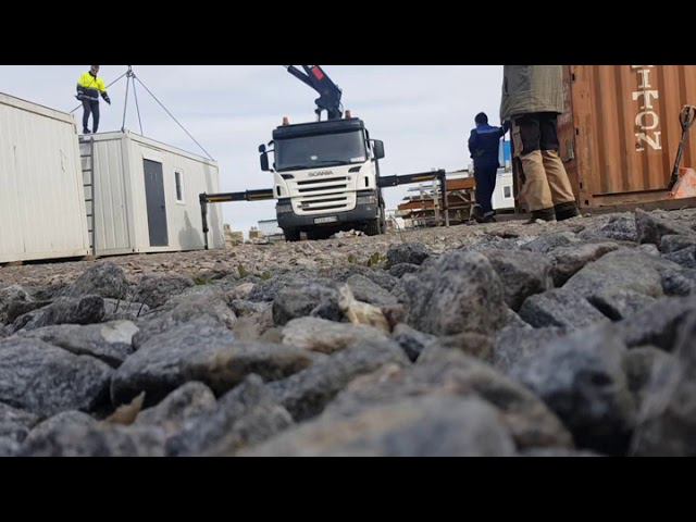 Манипулятор Хиаб 322,Scania,погрузка вагона смотреть онлайн