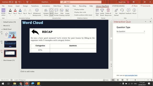 ClassPoint WORD CLOUD: EASY AND INTERACTIVE WORD COUD ACTIVITY IN POWERPOINT смотреть онлайн