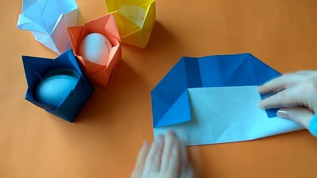Подставка под яйцо оригами Как сделать подставку под яйцо из бумаги смотреть онлайн
