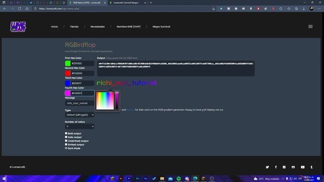 COMO PONER RGB EN TU NOMBRE DE MINECRAFT смотреть онлайн