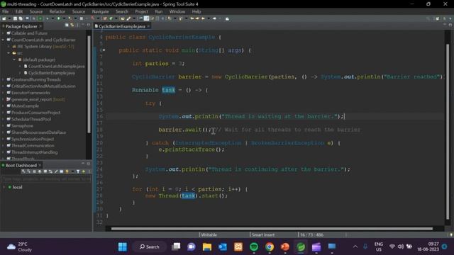 Cyclic Barrier in Multithreading: Synchronization Made Simple // Easy Learning Channel смотреть онлайн