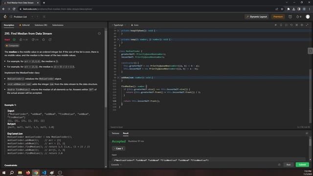 Solving LeetCode 295: Find Median from Data Stream in TypeScript смотреть онлайн